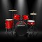 Gammon Percussion Full Size Complete Adult 5-Piece Drum Set with Cymbals, Stands, Stool, and Sticks
